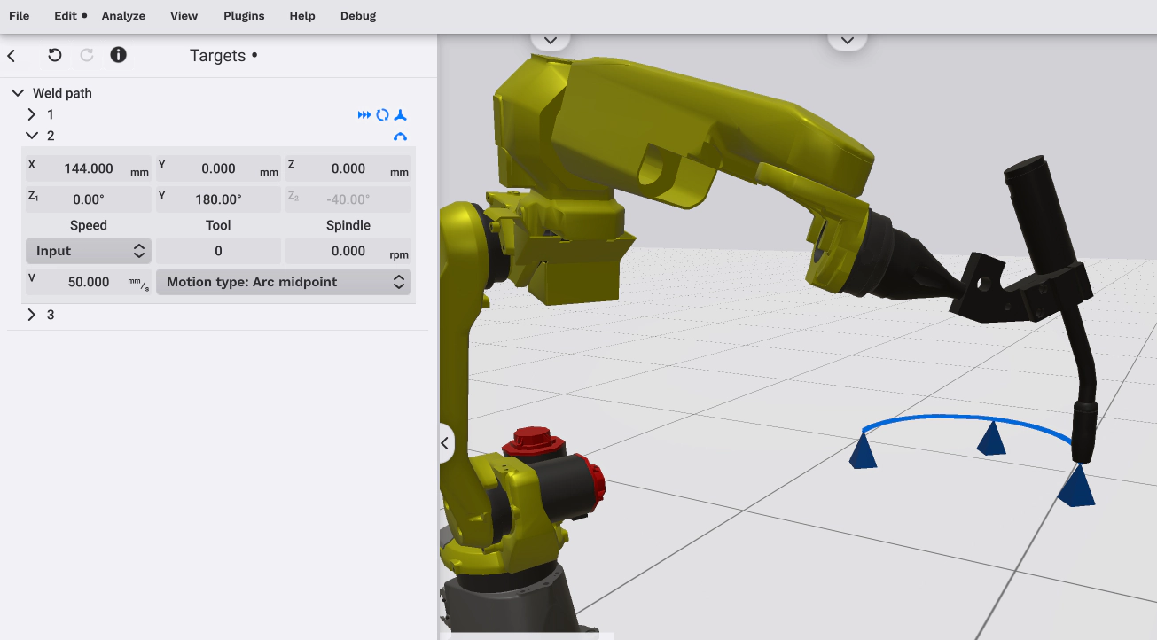 Manual path programming